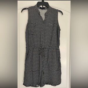 Kelly Renee Black and White Patterned Sleeveless Romper